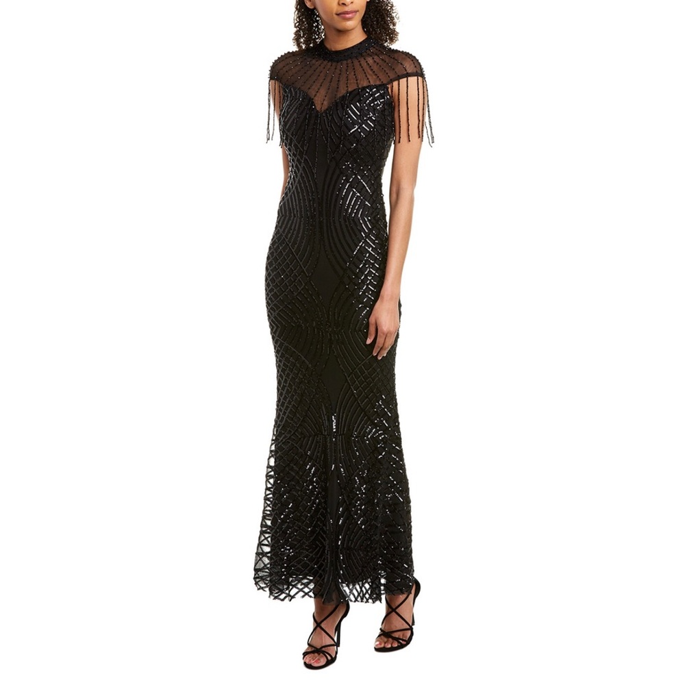 Kalinnu Black Sequin Gown